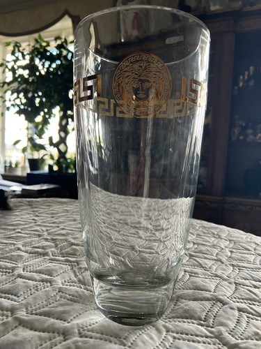 Versace medusa vase glass - versace,