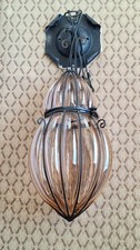 Pale Pink Glass and Metal