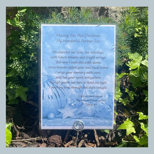 Christmas grave card - , for