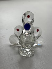 Jeweled Glass Crystal Peacock