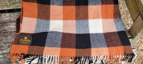 Vintage plaid check fringed - check,