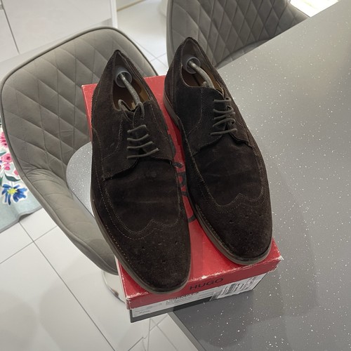 Hugo boss smart suede brown - smart,