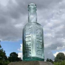 Antique Glass Strettons Derby Old Fashioned Glass Bottle
