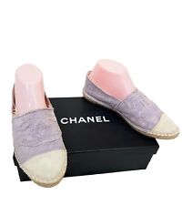 Chanel Authentic Vintage Canvas espadrilles Sz Eur38 UK 4 To 4.5