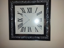 Glass Cockerel Wall Clock Decorative Hanging