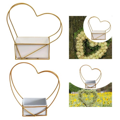 Heart shaped flower basket - flower,