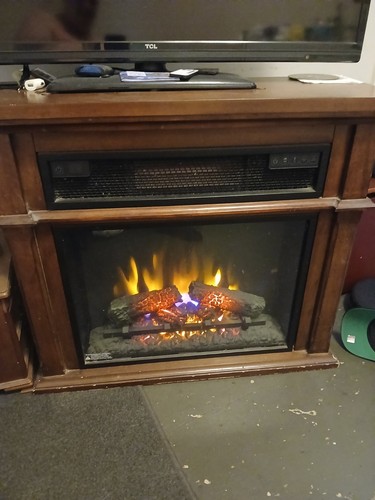 Electric fireplace wood - electric, &