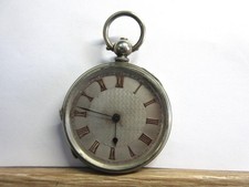 Antique SOLID SILVER CASED Ladies SWISS FOB WATCH