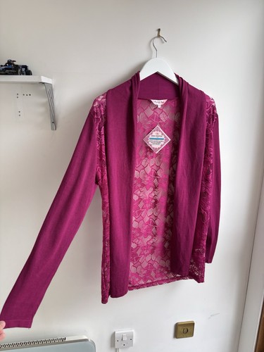 Bnwt michele hope fuchsia - fuchsia, lace