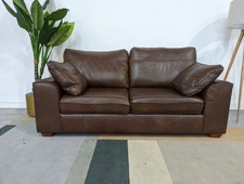 Marks & Spencer Nantucket 3 Seater Sofa in Brown Leather RRP £1099