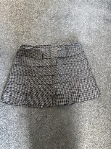 Black and white checked mini - black,