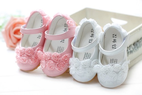 Baby girls christening shoes - baby,