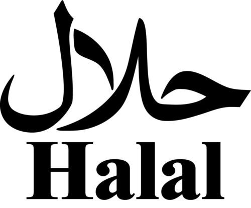 E100 huge halal vinyl sticker - halal,