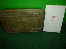 ORIGINAL WW 1 PRINCESS MARY CHRISTMAS 1914 TIN & CHRISTMAS CARD