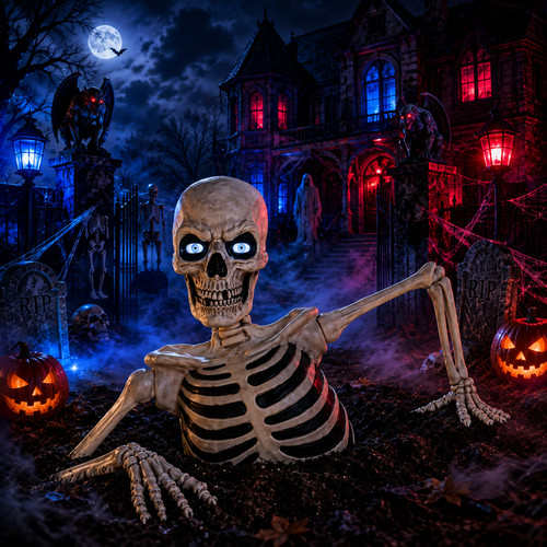 Giant ground breaking skeleton - giant,