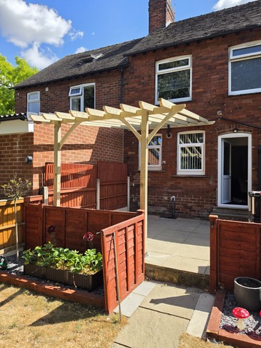 Wooden garden arch pergola - garden,