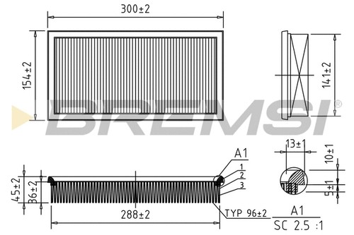 Air filter fits polo 1 - air, vw
