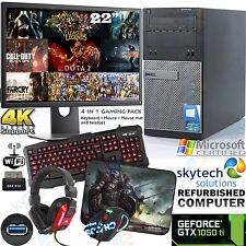 ULTRA FAST Gaming PC Bundle Intel Core i5 22" MONITOR 16GB GTX 1050TI WINDOWS 10