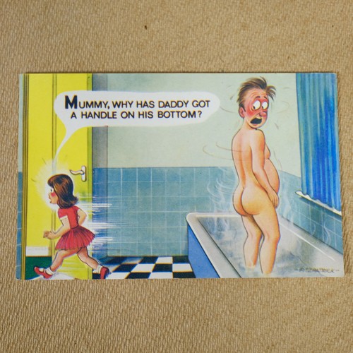 Vintage postcard funny comic - vintage,