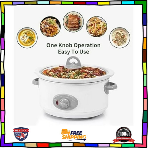 Quart slow cooker white - quart,