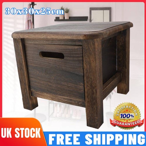 Small wood stool - wood, storage