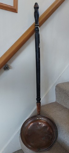 Vintage copper bed warming pan - copper,