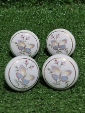Vintage Floral Ceramic Brass