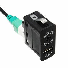 AUX USB Car Socket Switch Audio + Cable For BMW E60 E61 E63 E64 E87 E90 E70 F25