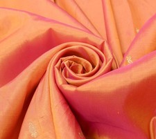 Sushila Vintage DualTone Sari Remnant Scrap Multi Purpose Pure Silk Craft Fabric