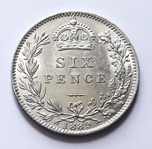 Victoria silver sixpence coin - victoria,
