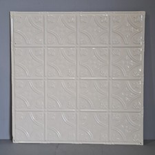 Painted Tin Ceiling Tile in Ivory End Of Line