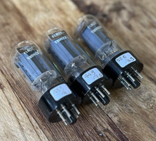 Trio (x3) 6L6GT Teonex Twin bottom dish getter Valves/Vacuum Tubes - AVO Tested