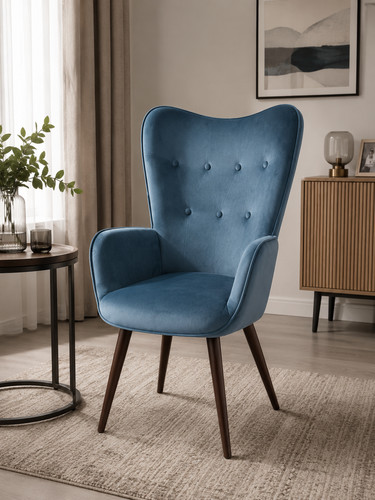 Velvet wingback accent - velvet, chair