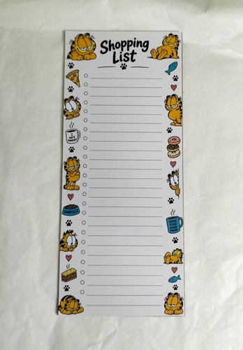 Garfield fridge shopping list - fridge,