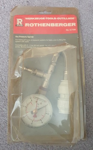 Rothenberger dry pressure test - pressure,