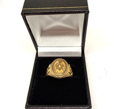 9ct Gold Masonic Swivel Ring