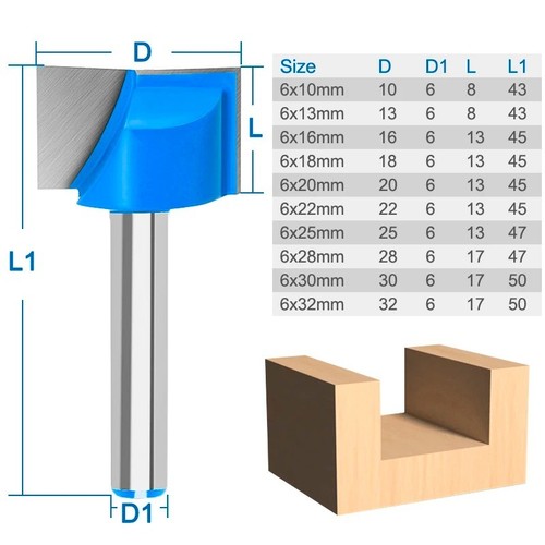 Wood router bit 6mm shank - wood,