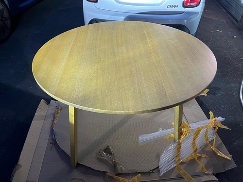 Triangle leg dining - , table