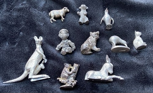 Collection pewter animals - pewter, &