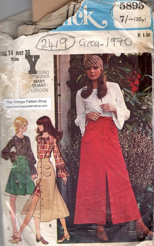 1970 vintage sewing pattern - 1970,