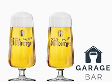 Set Of 2 Bitburger Beer Glasses Chalices Pint 50cl Brand New