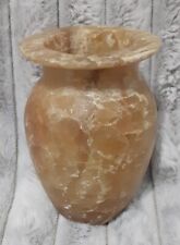 Beautiful Hand Carved Alabaster Egyptian Vase