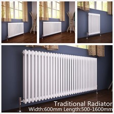 Traditional Radiator Cast Iron 2 Column Victorian Vintage Horizontal Rads 600mm
