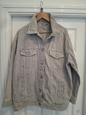 M&S Per Una Silvef Grey Denim Jacket Size 16