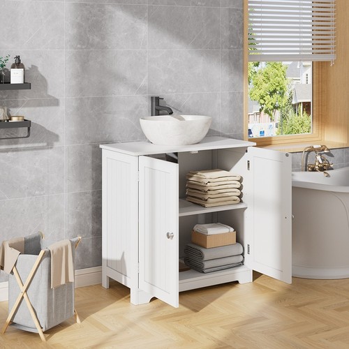 Floor standing under sink - floor,