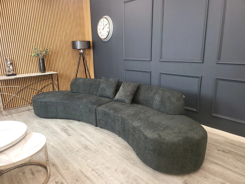 Miami curved sofa - sofa, boucle