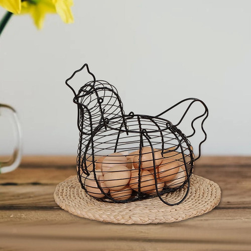 Metal chicken egg basket - metal,