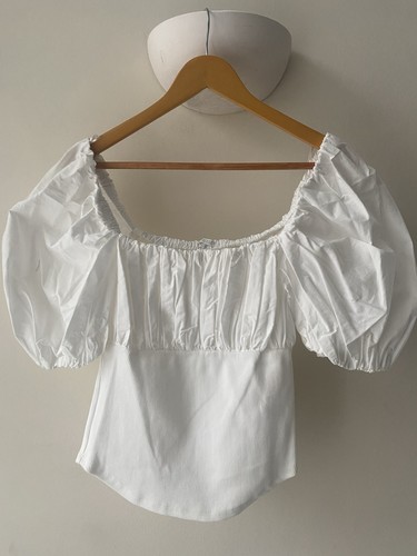 Zara white puff - white,