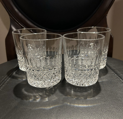 Set clear cut glass - set, rocks