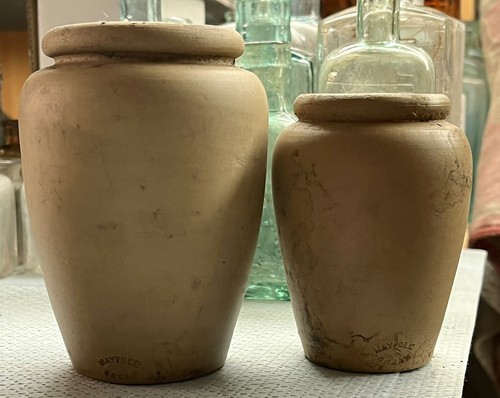 Cream pots crocks - pots, or